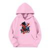 Kids Long Sleeve Pullover Hoodie with Pocket Letter Print Loose Fit Top