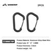 2pcs Stainless Steel Spring Snap Hook Safety Metal D-shaped Connection Buckle Carabiner Black/Grey Quick Release Diving Hook