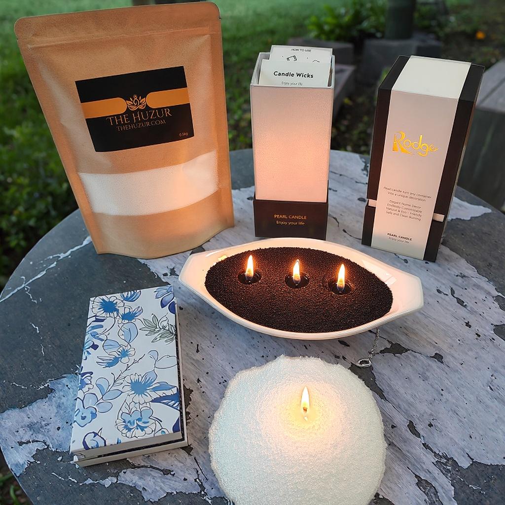 Pearled Candle Sand Candles Customized Logo Non Toxic Sand Candle Wax Plant Based Wax Sand Candles