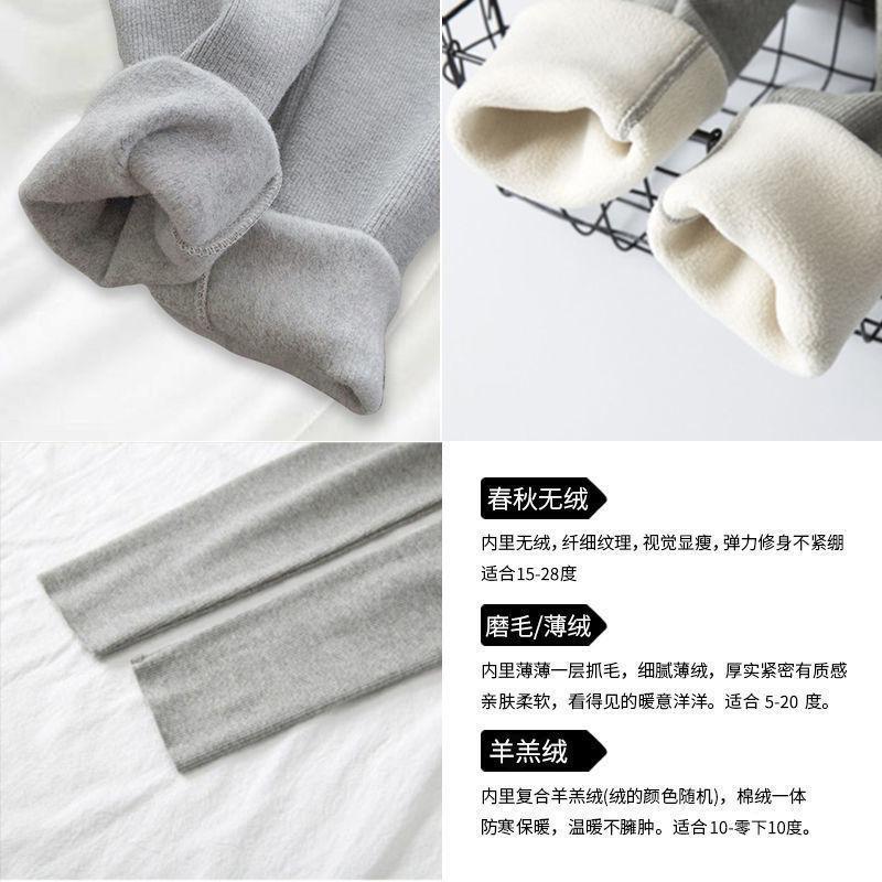 Quality Abraded Leggings Women's Outer Wear Spring and Autumn Trousers Thin Long Johns Women's Winter Velvet Thickened Integrated Cotton Trousers