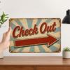 Tin Sign Check Out Vintage Beach Wall Plaque Metal Rustic Retro Shabby Chic Home Bar Garage Decor x  Hanging Retro Poster