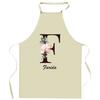 Tablier De Cuisine - Farida - Motif Lettre - Coton - Usage Polyvalent