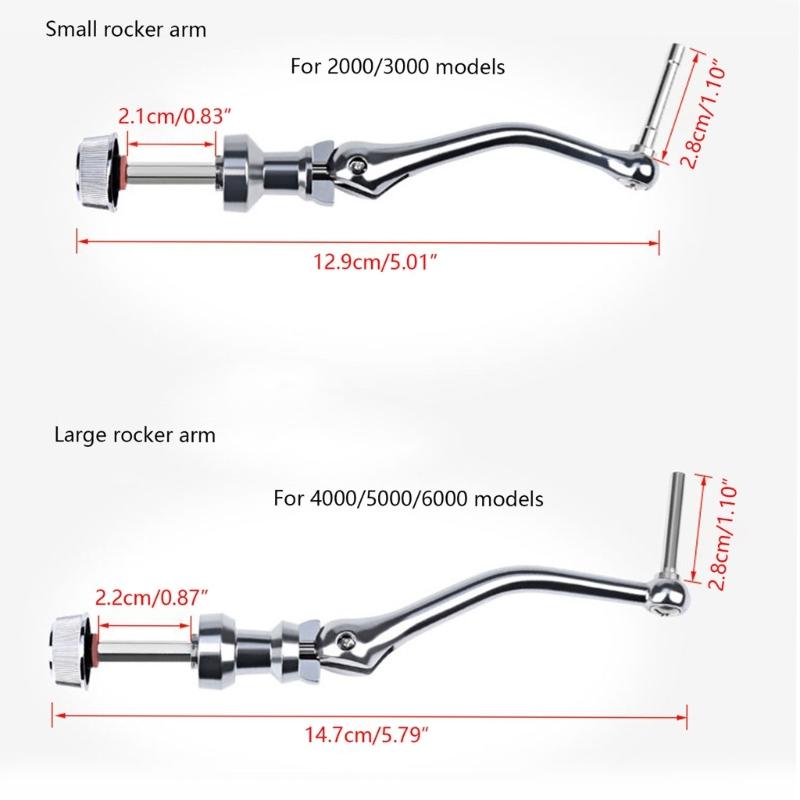 Fishing Reel Arms Grip Hex Shaft Rod Designed Fit for Most Fishing Spinning Reel