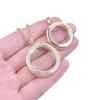 25/30/35/40 mm Locket Pendant Necklace For Women Men Accessories Rhinestone Cage Floating Locket Charms Necklaces Chain On Neck