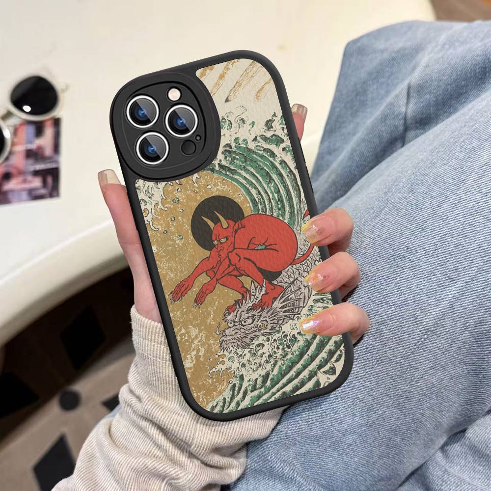 Utagawa Kuniyoshi Ukiyoe Art Leather Phone Case For Iphone 16 15 14 Plus 13 12 11 Pro Max Case
