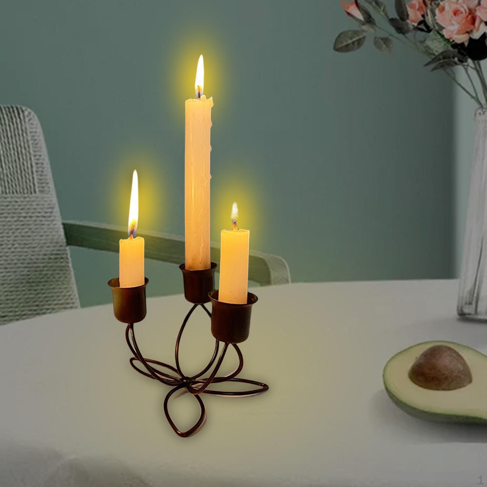 

Подставка для украшения подсвечника для свадебного чайного стола для вечеринок и обеденного стола 3 heads black