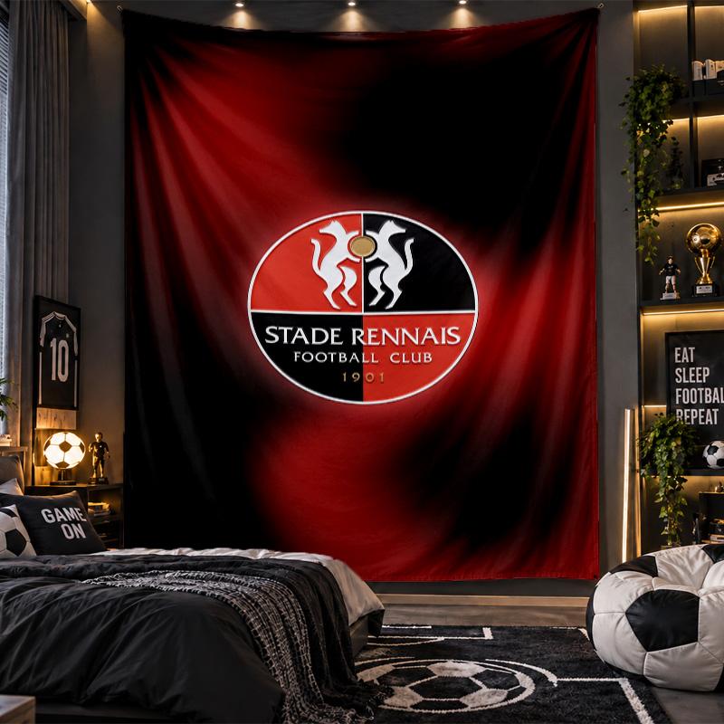 Wall Hanging Tapestry Stade Rennais FC Print Cloth for Living Room Bedroom Home Decor