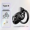 Male Chastity Cage Resin Breathable Design Secure Lock Anti Removal Discreet Device Adjustable Ring Personal Wellness Adult Toy