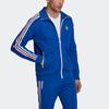 Adidas Striped Embroidered Logo Zip-Up Jacket Men Outerwear Blue HK7406