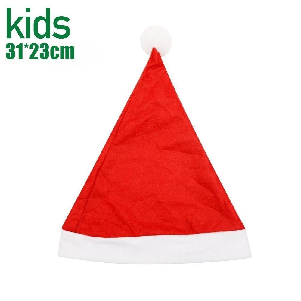 

Взрослые Дети Рождественские шапки Нетканый материал Санта-Клаус Рождественские шапки Кепка Веселого Рождества Нового года Праздничное украшение для вечеринки Подарки Children s style-1pcs