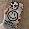 Trendy Brand Smiley Face Metal Button Apple 14promax Mobile Phone Case iPhone13/11/12 Hard 15/16pro