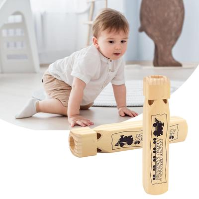 Holz Zugpfeifen mit Simulations-Zuggeräusch Für Kind Frühes Lernspielzeug Musikinstrument Pfeife Spielzeug für Party-Spaß