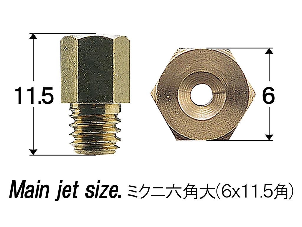 Shift Up 800002-MA-10 Motorcycle Goods Carburetor Main Jet Set MIKUNI Hexagon Large VM26 6x11.5 Angle