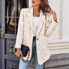2025 Herbst und Winter Neuer Jacquard-Anzug Einzelknopf Slim Temperament Pendler Arbeitsplatzjacke für Damen