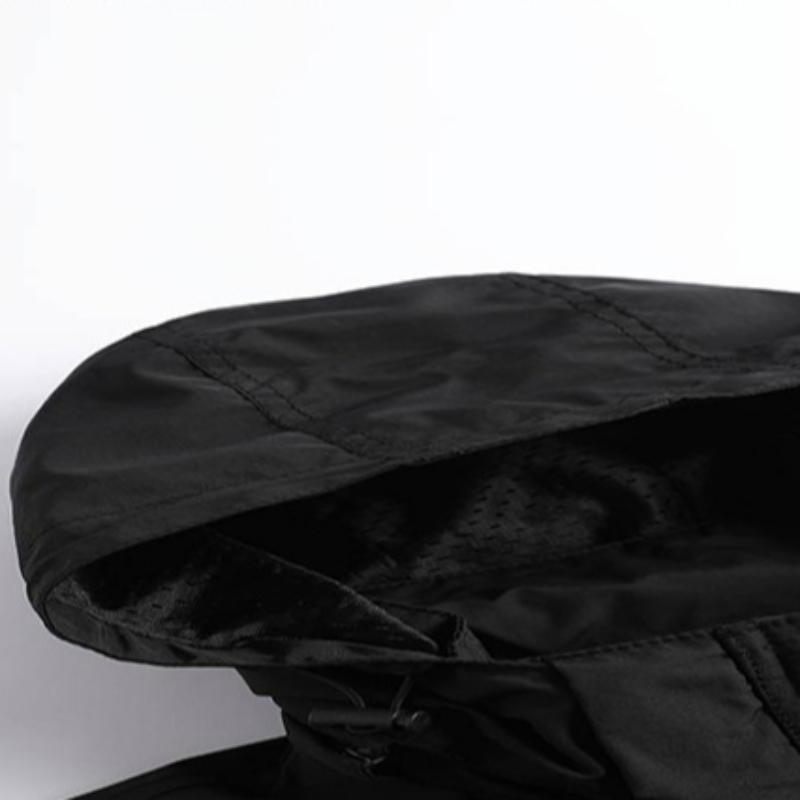 Rüzgar geçirmez Kapüşonlu Ceket erkek Rahat Su Geçirmez Çoklu Çanta Kargo Ceket Yelek Açık Hava Etkinlikleri için Uygun