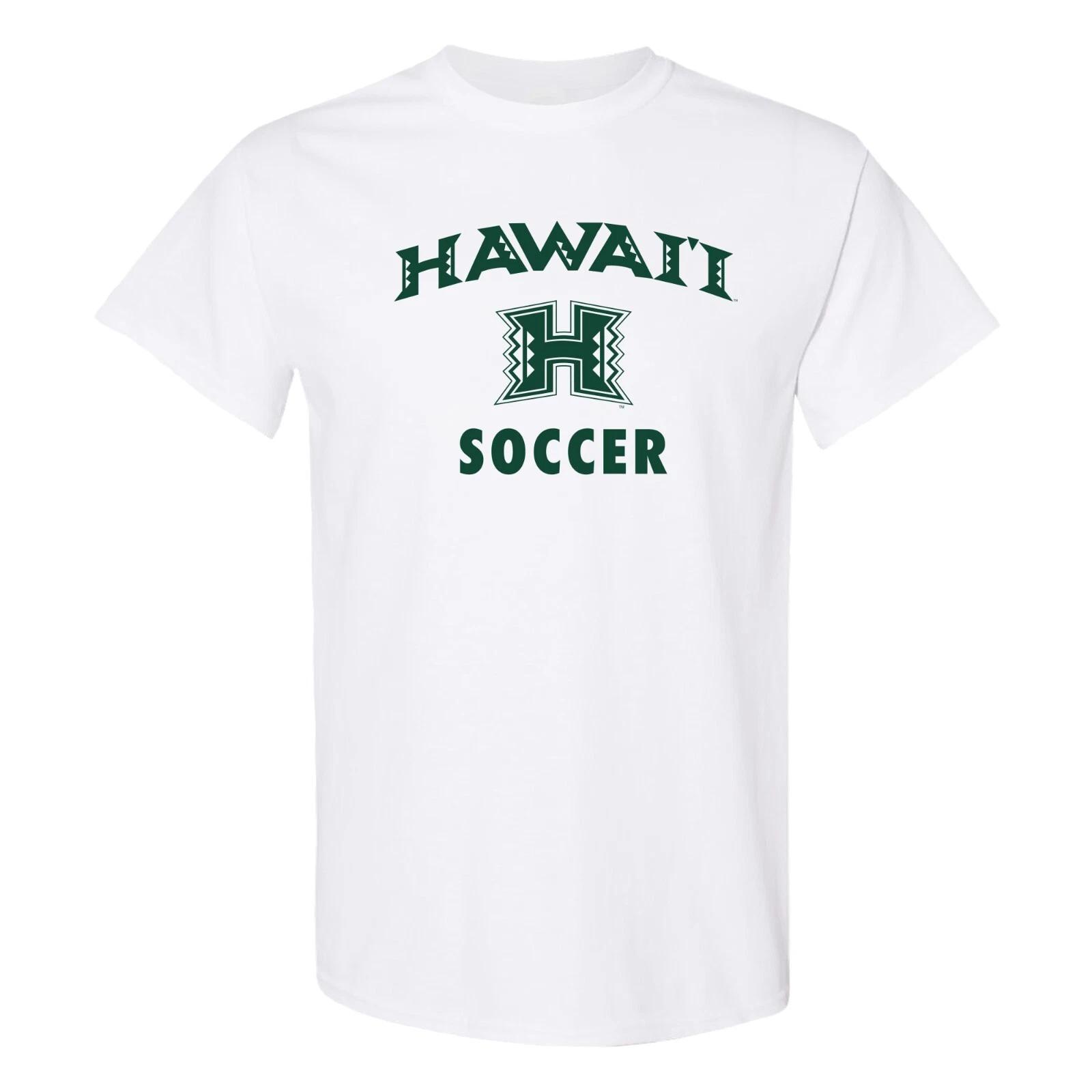 Hawaii Manoa Arch Logo Soccer T-Shirt - White 4XL