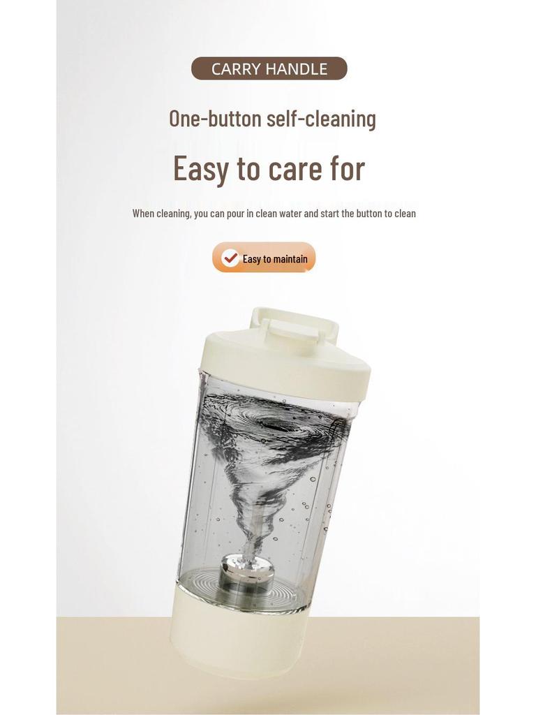 Electric Automatic Stirring Mug for Coffee & Milk with One-Button Operation, Food-Grade Material.