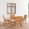 Day and Night - Day and Night 5-piece Garden Dining Set Solid Acacia Wood