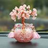 Crystal Money Tree Car Decoration Set - Creative Car Interior Decor Item - Car Decoration Matching Set