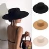 Women's French Hepburn Style Wide Brim Wool Fedora Hat for Autumn & Winter
