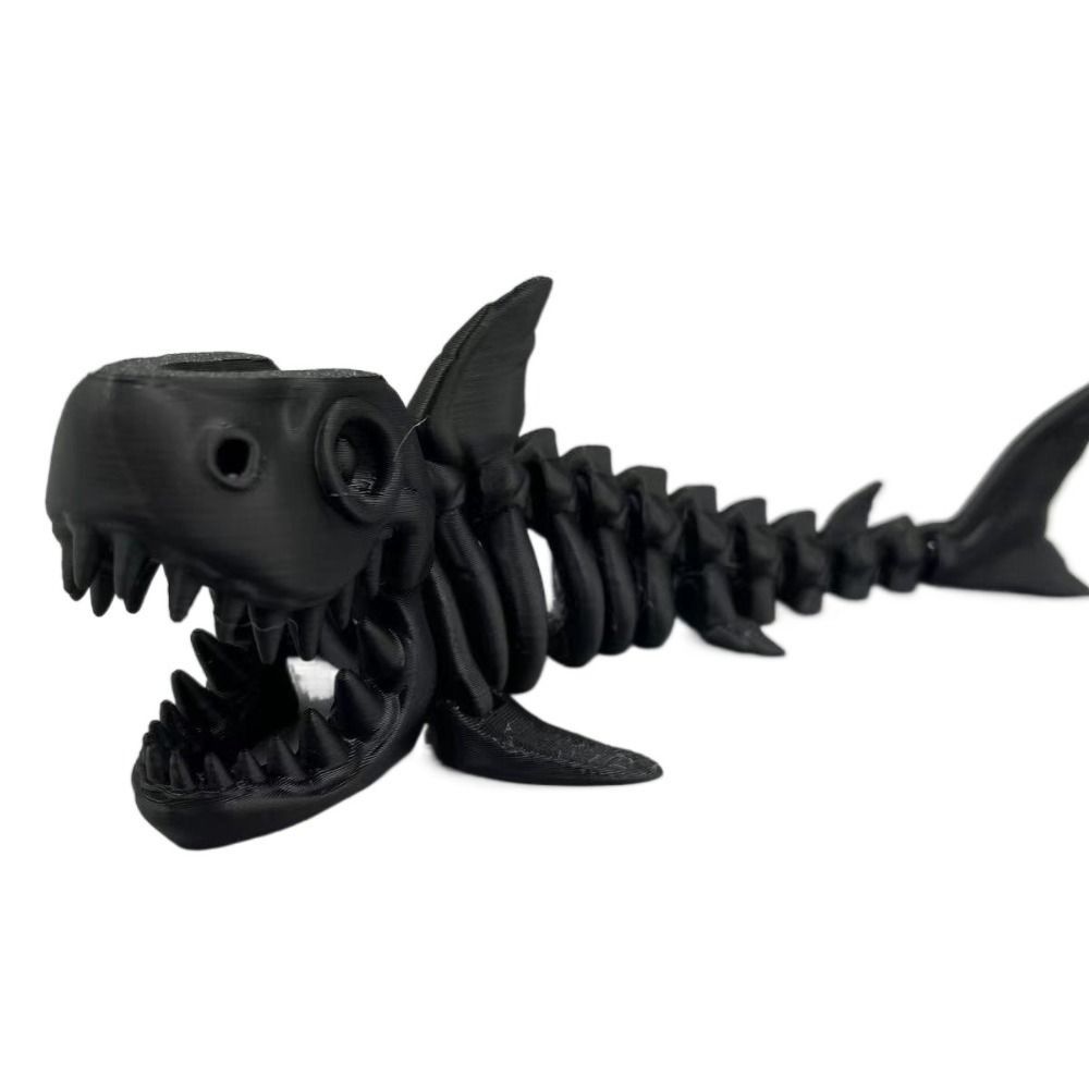 

Freely Swinging Shape 3D Printing Shark Skeleton Creative Toy 3D Printed Ornaments Home чорний
