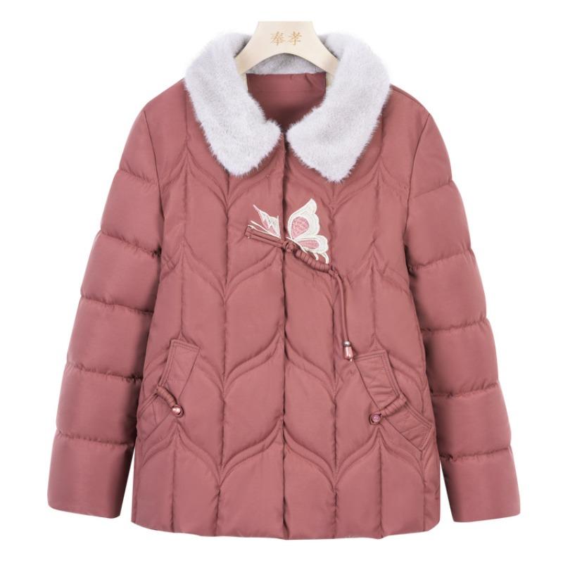 Mom winter coat short thickened padded jacket padded jacket old woman winter new warm padded jacket