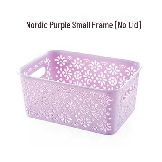 Hollow Desktop Underwear Storage Box with Lid - Plastic Drawer Organizer for Bras & Underwear