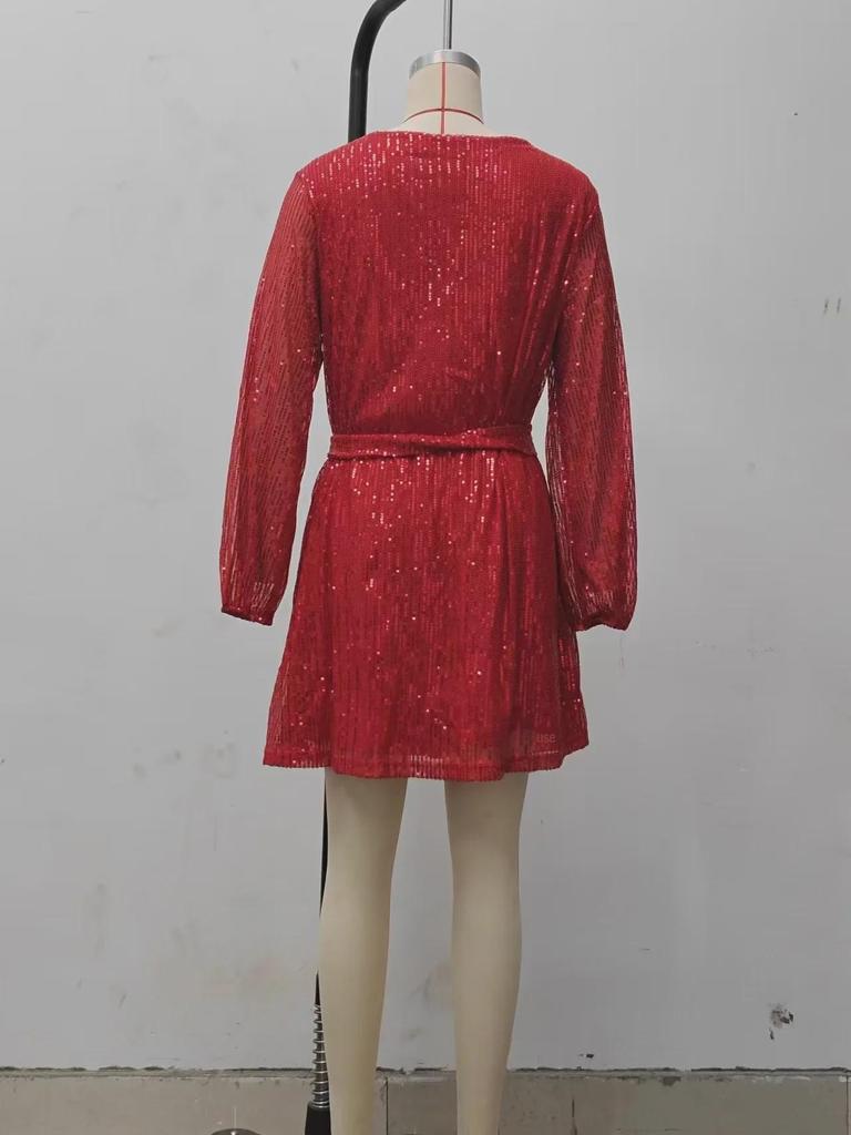 2025 Euro-Amerikanisches Feiertags-Partykleid mit Pailletten und Perlen in Farbe