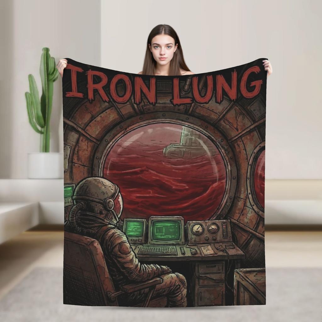 Iron Lung Horror Movie Knitted Blankets Velvet Lightweight Throw Blanket for Bedding Couch Bedroom Quilt