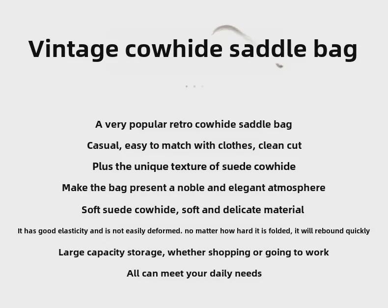 2025 Υψηλής Ποιότητας Ματ Δέρμα Μοσχαριού Τσάντα Ώμου Ημισελήνου - Ρετρό Ντιζάιν Νίχης