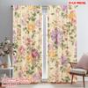 2pcs,2D Plane Printing Contemporary Curtains Floral Harmony (2) Polyester Easy Install (without Rod) Versatile All Perfect for