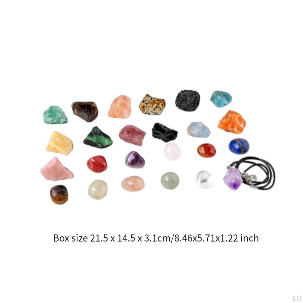 24 Days Natural Agate Stone Ore Blind Box for Adults Girls Boys Xmas