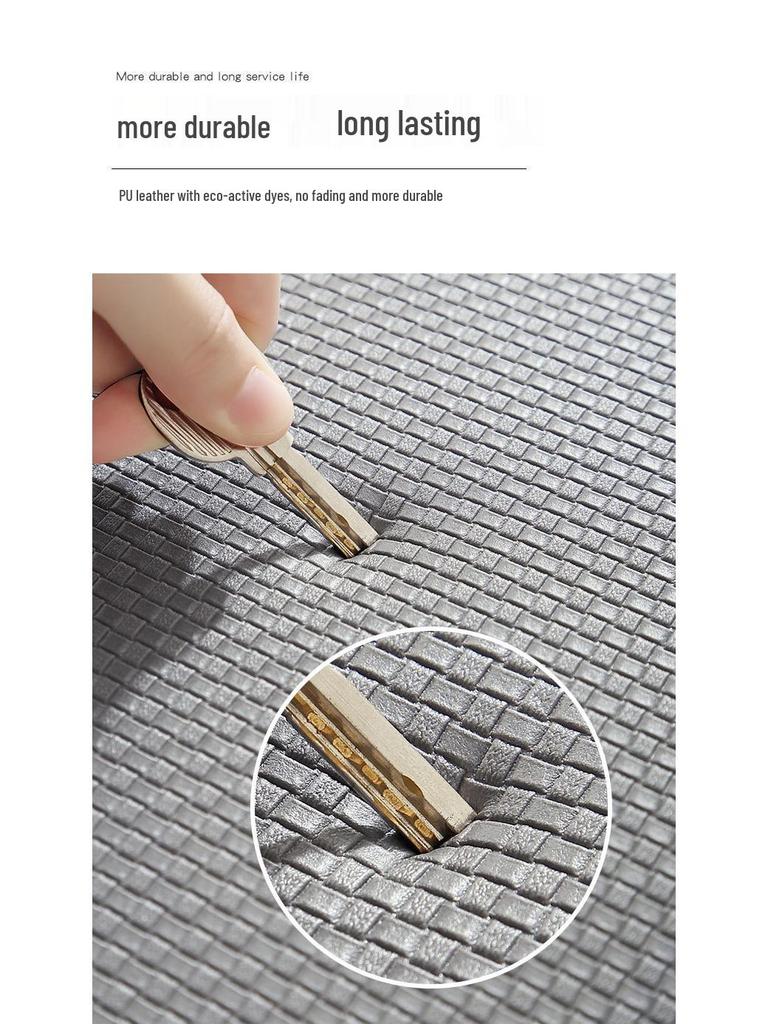 Waterproof Non-slip PVC Floor Mat: Oil-proof, Wipeable Leather, Dirt-resistant, Anti-fatigue.