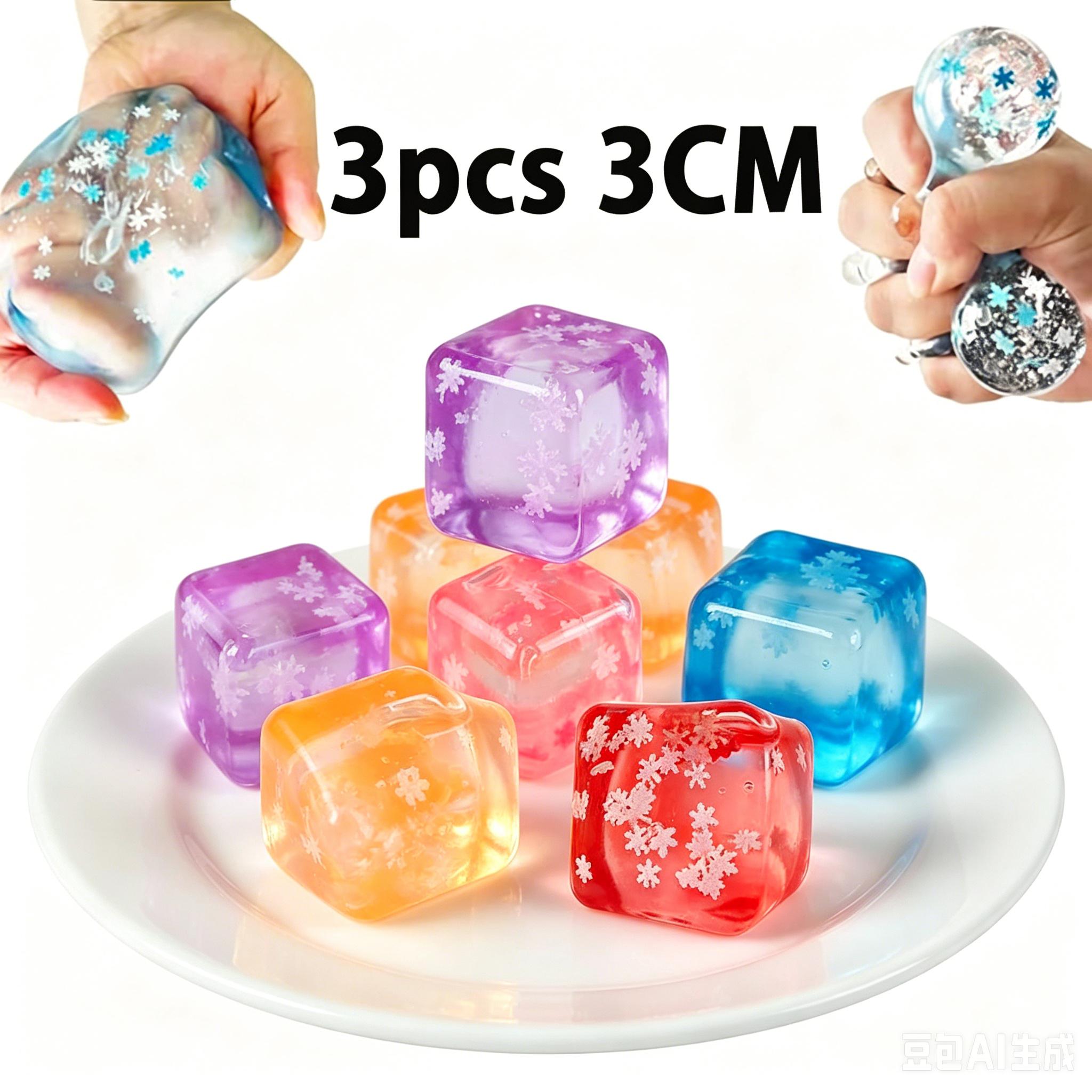Sneeuwvlokken IJsblokje Squishy Speelgoed Langzame Terugslag Knijp Stressbal Anti-stress Fidget Speelgoed Voor Kinderen Taba Squishies Verjaardagscadeau