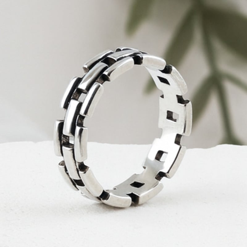 SHOVEOFF [Silber 925] SVR-632 Silber 92.5 Modern Antik Gliederkettenring