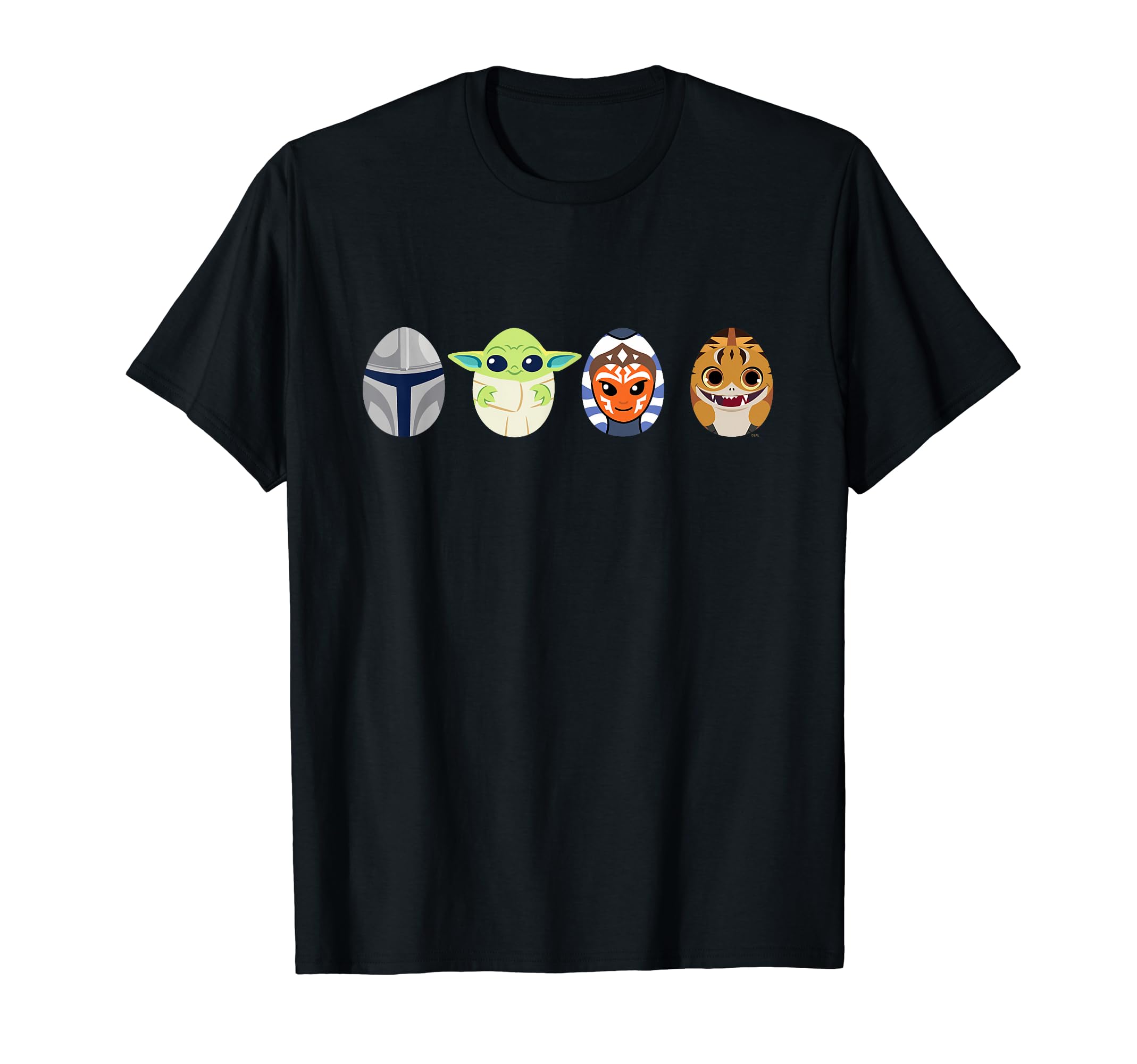 Star Wars Mandalorian Grogu Ahsoka Roz-Kat Easter Egg T-Shirt