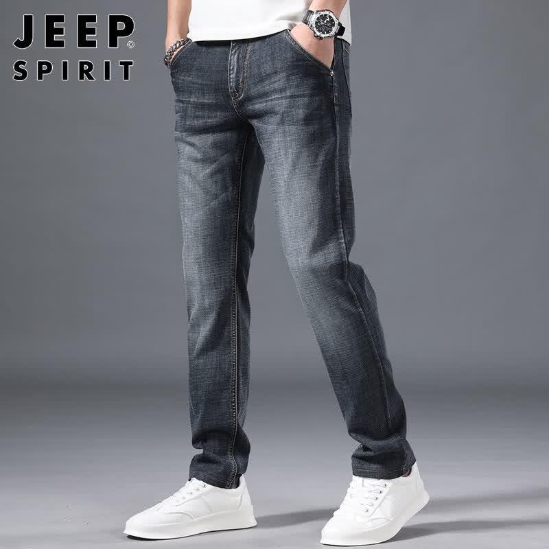 JEEP SPIRIT Men's Loose Fit Straight Leg Jeans
