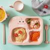 Dinosaur-Themed Children's Dinnerware Set: Divided Plate, Bowl, and Cutlery for Boys Aged 4-6