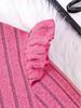 Autumn 2025 Girls' Knit Dress with Spliced Lace Sleeves