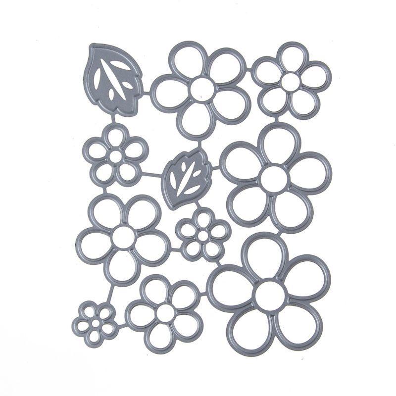 Five Flower Metal Cutting Dies Stencil Scrapbooking DIY Album Stamp Paper Card Embossing Decor Craft