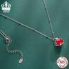 Everle Original Christmas Apple Necklace: S925 Sterling Silver Openable Peace Apple Choker for Women.
