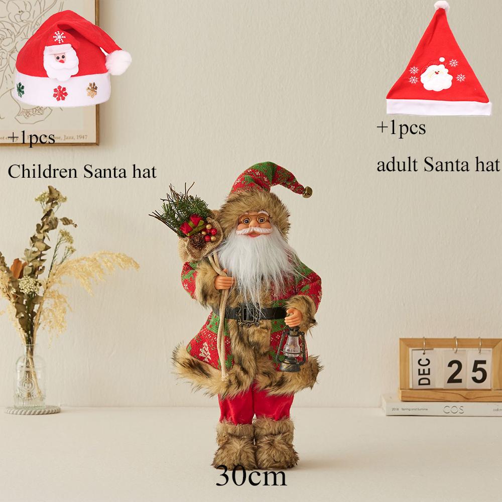 2025 Santa Claus Doll Indoor and Outdoor Christmas Tree Home Mall Window Decorations Ornaments Children's New Year Party Gift