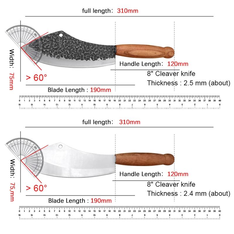 Stainless Steel Boning Knife Meat Cleaver Fishing Slicing Knives Chopping Vegetables 5Cr15Mov Hand Forged Butcher Knives Kitchen