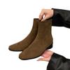 Thick Heel Square Head Korean Small Ankle Boots Women's Shoes 2025 New Spring, Autumn and Winter Velvet Thin Short Boots Martin Boots