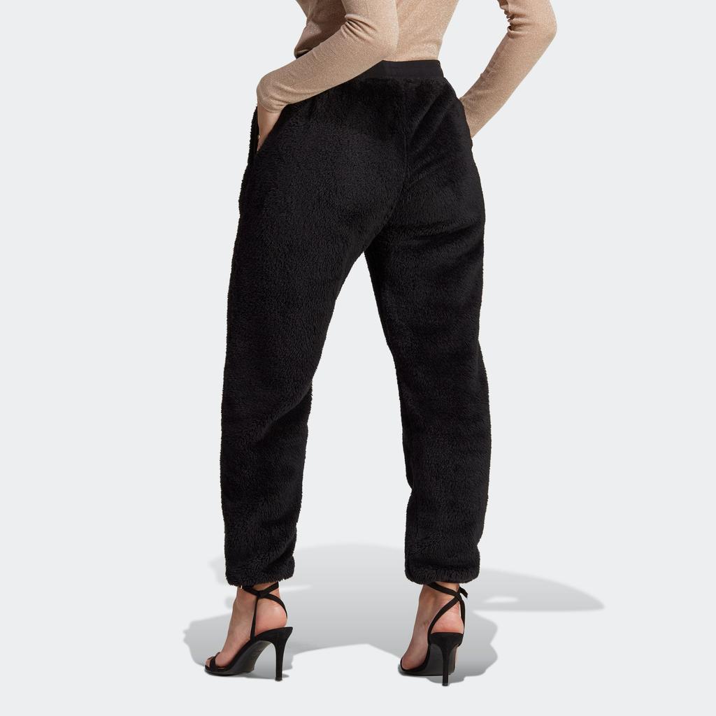 Adidas Originals Essentials Fluffy Teddy Pants Women Bottoms Black IC2258