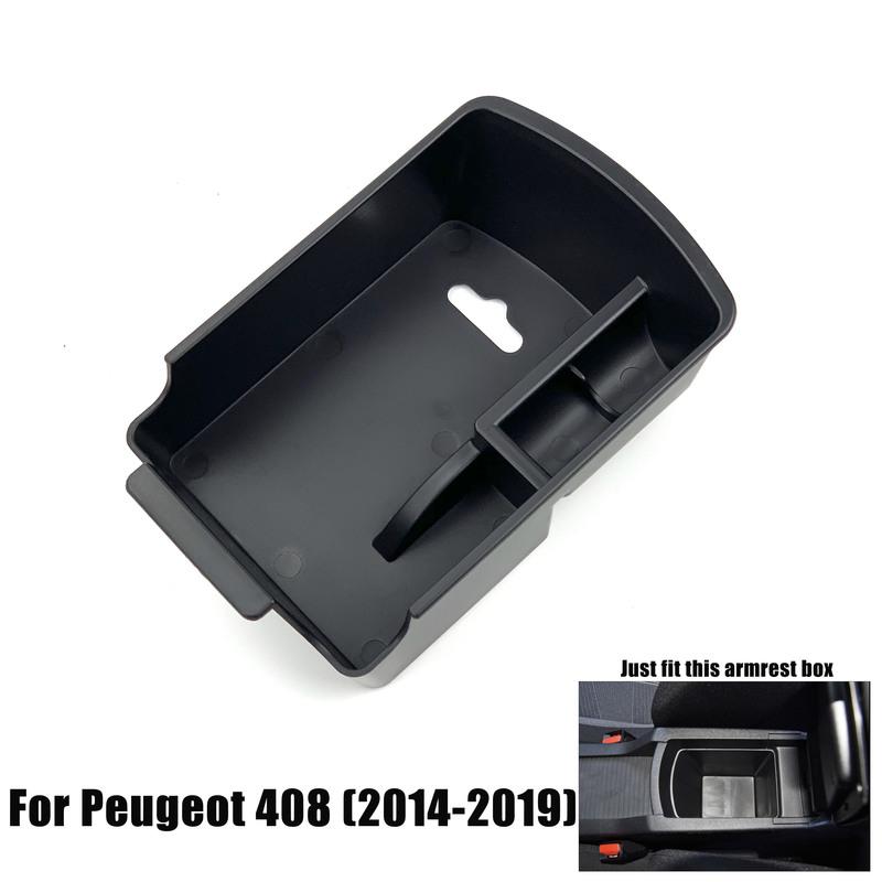 Automobile Armrest Storage Box For Peugeot 308 408 2008 3008 4008 5008 Center Console Container Storage Organizer Car Accessorie