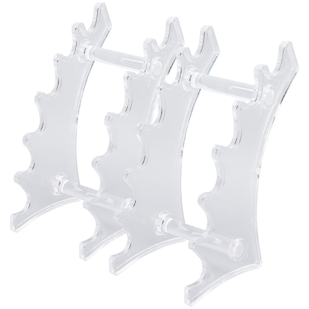 2pcs Detachable Makeup Brush Display Stand Acrylic Mutifunctional Pen Display Stand RackTransparent