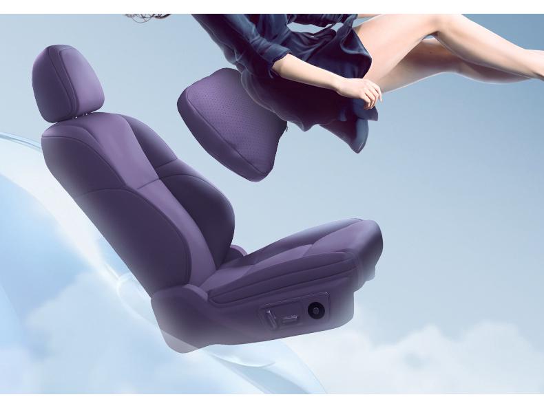 Leapmotor B01 Essential Headrest & Lumbar Support Set: Neck Pillow, Neck & Lumbar Protection, Car Interior Accessories.