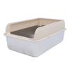 Stainless Steel Cat Litter Box Odor Control High Sides Metal Litter Box Anti Urine Leakage Easy