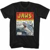 Jaws Jaws Comic Book Black T-Shirt Mens Womens Tees Top